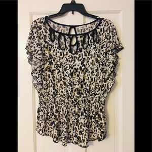Cato animal print top